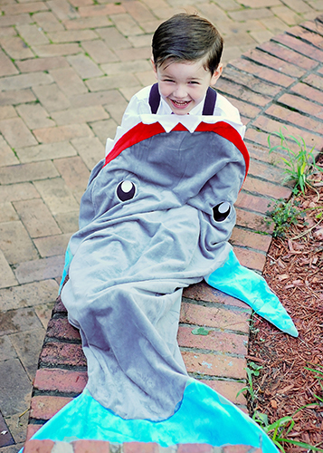 shark attack minky blanket