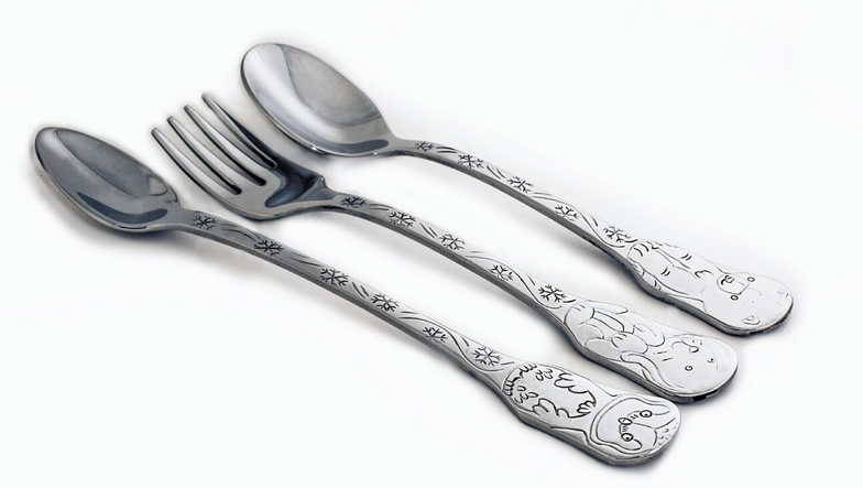 Kleynimals 3-piece Arctic Friends Flatware Set ~ Perfect Baby Shower Gift!