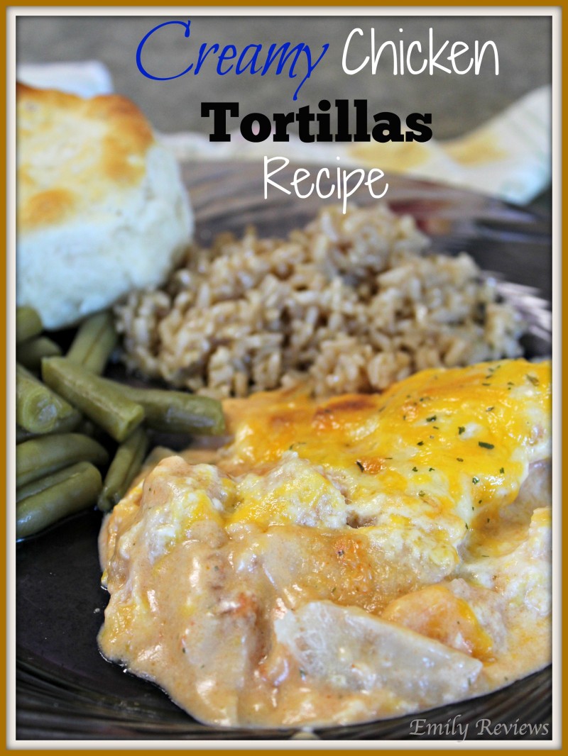 Creamy Chicken Tortillas Recipe ~ "It's What's For Dinner!?" This delicious creamy, cheesy chicken recipe feeds a crowd and is great for big families or pot lucks!