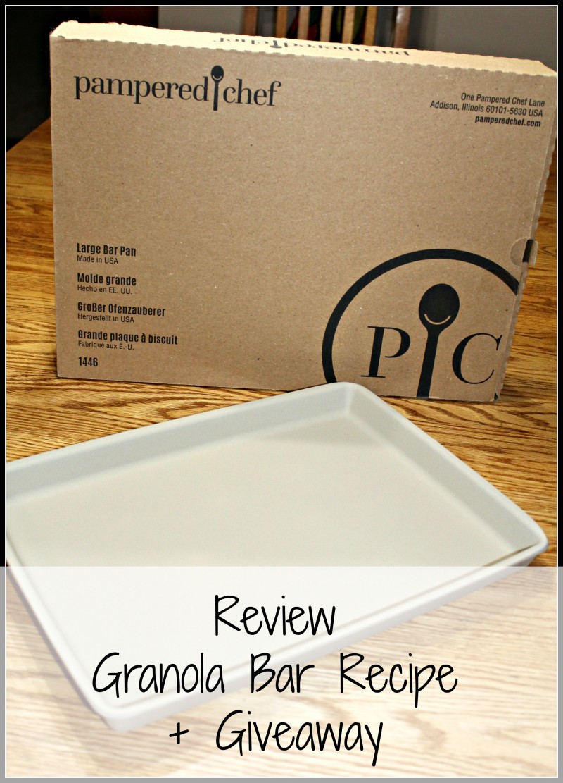 Pampered Chef ~ Large Bar Pan Review, Homemade Granola Bars Recipe