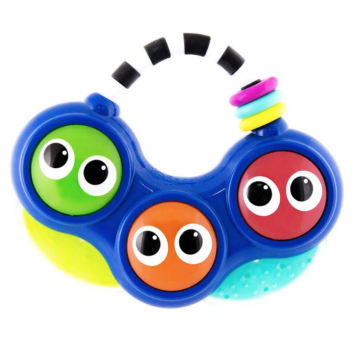 Sassy Baby Toys & Accessories ~ Best Baby Shower Gift Ideas + Attachable Toys Bumpy Pals Cow, Musical Piano, Under the Sea Spinner, & Bottle Brush {Emily Reviews}