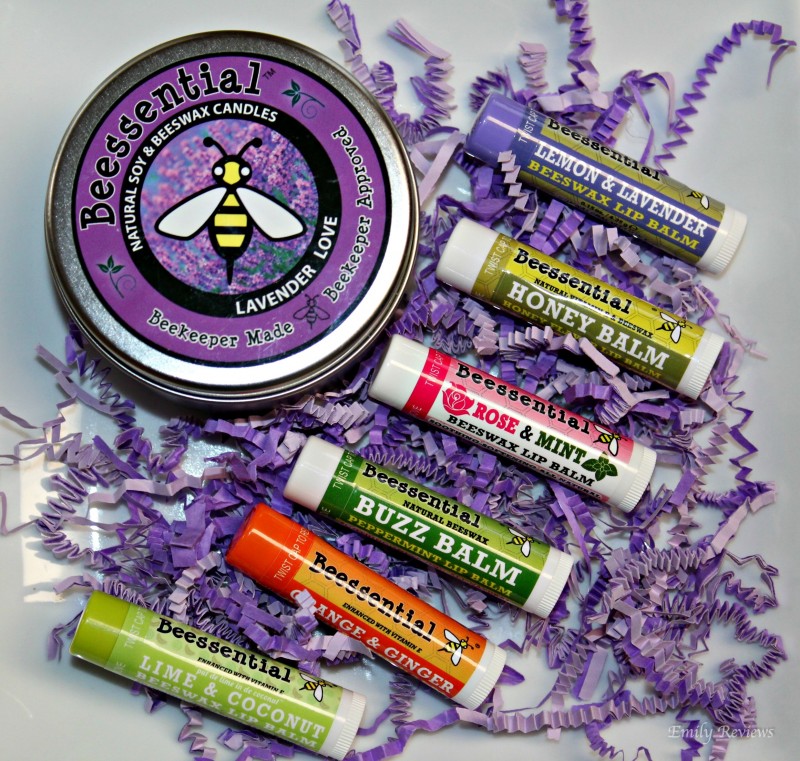 Beessential ~ An Essential Easter Basket Stuffer & Hostess Gift Idea! Natural Lip Balms and Lavender Scented Wax Candle {Emily Reviews}