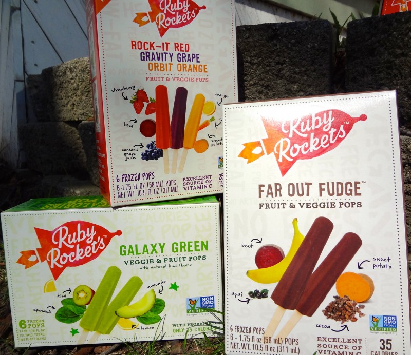 Ruby Rockets Fruit and Veggie popsicles