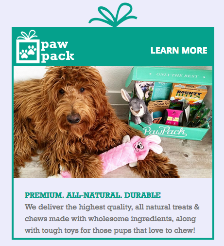 The Gift Box Company ~ PawPack Review & Discount Code - Give yourself and your loved ones a monthly gift of the best products for every part of your life. Explore new interests, indulge your passions, and share the fun with all the your four legged and two legged friends. {Emily Reviews}