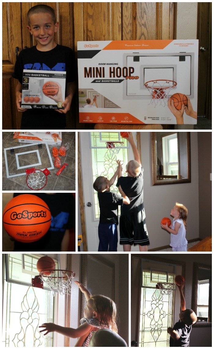 GoSports Mini Hoop Pro & Mini Basketballs {Perfect Gift For Those Kids Going Off To College!} Turn any bedroom, office or dorm into a Basketball court with the GoSports Mini hoop. This scaled down version of an official Basketball hoop hooks onto any door in seconds and has a spring-loaded rim for dunking. The game includes 3 premium 5" basketballs with a max grip textured surface for accurate shooting. Other sets that only include 1 ball make you spend more time chasing missed shots rather than playing. The standard size backboard measures 18" x 12" while the Pro size measures 23" x 16". this is a must have for Basketball enthusiast of any age and comes Retail packaged for the perfect gift. (Emily Reviews)