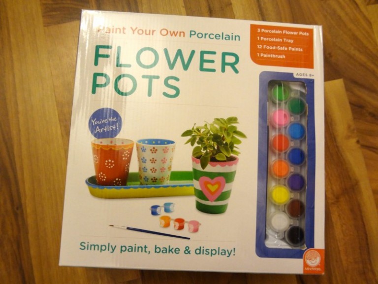 MindWare Paint Your Own Porcelain Flower Pots Review and Giveaway (5/18) Emily Reviews