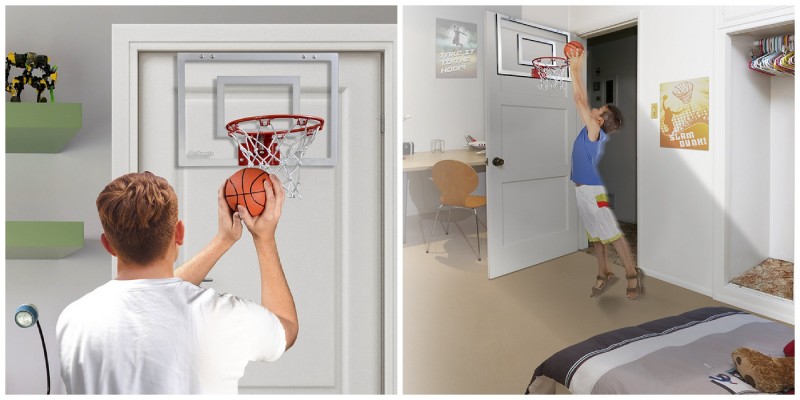 GoSports Mini Hoop Pro & Mini Basketballs {Perfect Gift For Those Kids Going Off To College!} Turn any bedroom, office or dorm into a Basketball court with the GoSports Mini hoop. This scaled down version of an official Basketball hoop hooks onto any door in seconds and has a spring-loaded rim for dunking. The game includes 3 premium 5