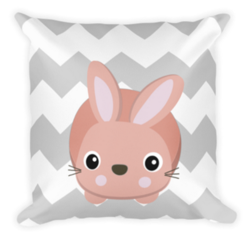 Naptime Kids Bunny Chevron Pillow