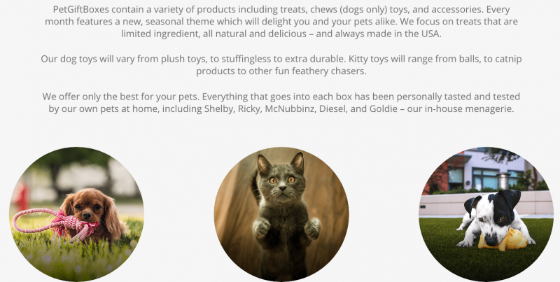 Pet Gift Box Montly Subscription Box