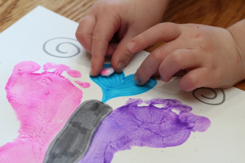 Encouraging The Arrival Of Spring With Foot Print Butterflies