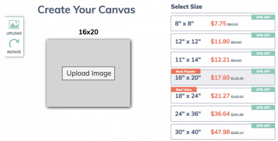 Canvas on the cheap affordable canvas prints emily reviews