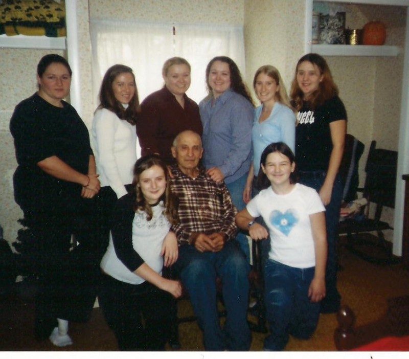 papa with grandaughters