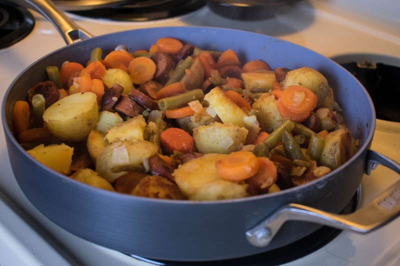 turkey sausage and veggies one pan dinner