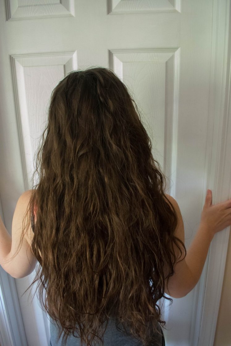 After curly girl method wavy long hair