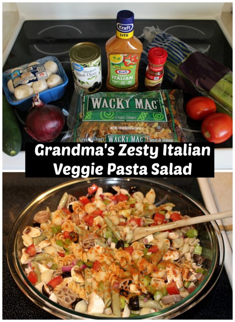 Grandma's Zesty Italian Veggie Pasta Salad Recipe | Emily Reviews