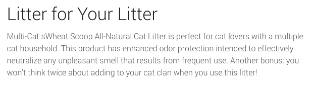 sWheat Scoop Premium+ Natural Clumping Wheat Cat Litter From Chewy.com