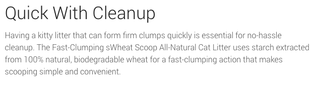 sWheat Scoop Premium+ Natural Clumping Wheat Cat Litter From Chewy.com