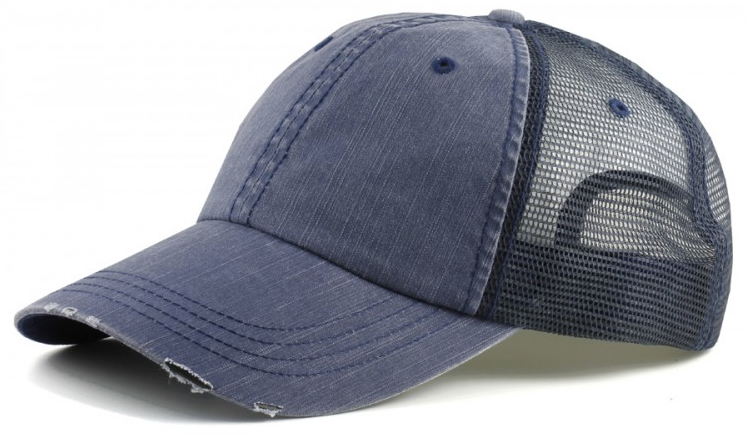 Lamood Big Head - Vintage Low Profile Big Head Trucker Hats- Navy