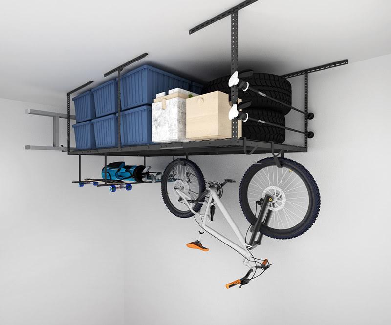 Fleximount garage overhead storage rack