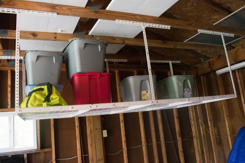 Fleximounts Overhead Garage Storage, Fleximounts 4×8 Overhead Garage Storage Rack Installation