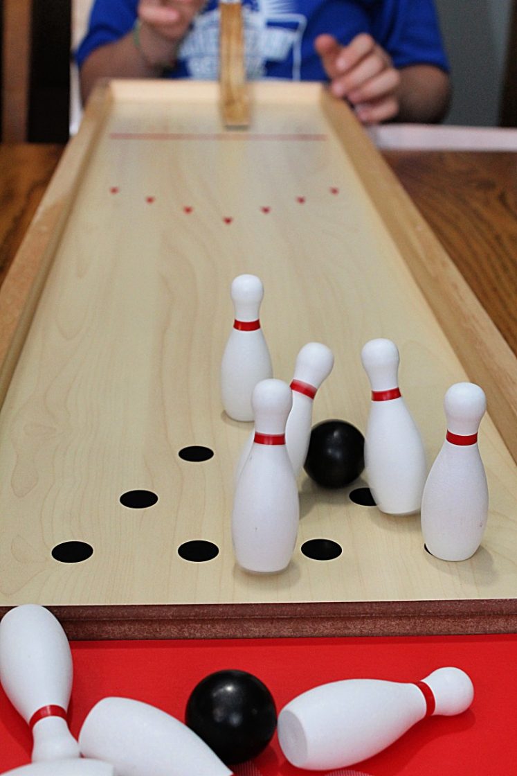 GoSports Tabletop Premium Wooden Bowling Game 