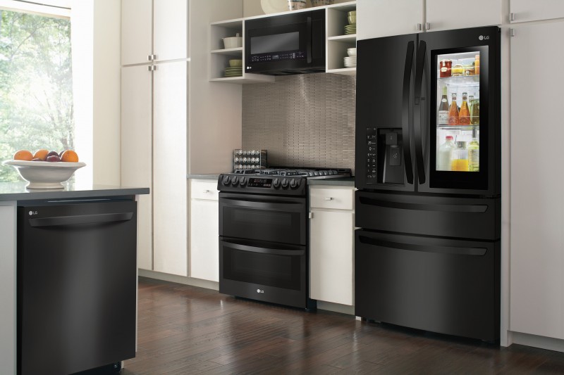 LG black matte appliances best buy