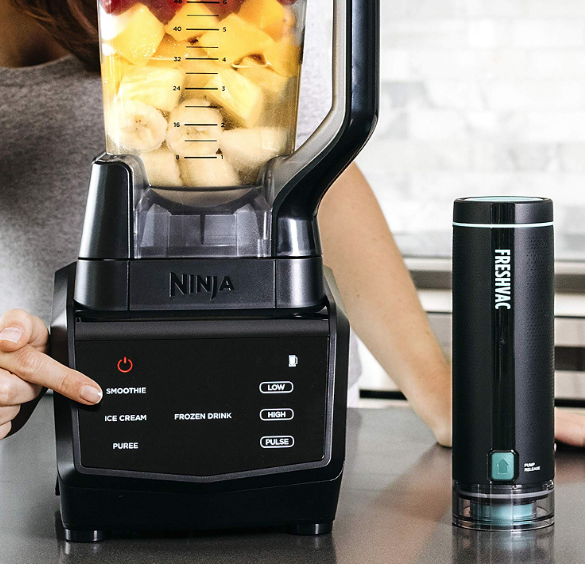 Ninja Smart Screen Blender DUO with FreshVac Technology, 1400-Peak-Watt Base, 7 Auto-iQ Programs, and Touchscreen Display (CT661V), Black