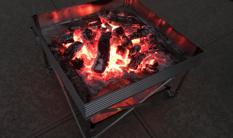 Fireside Outdoor Pop-Up Pit Base Kit & Heat Shield Combo
