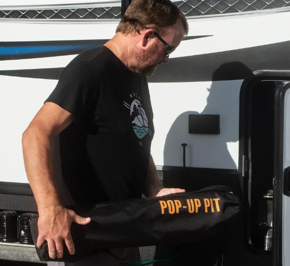 Fireside Outdoor Pop-Up Pit Base Kit & Heat Shield Combo