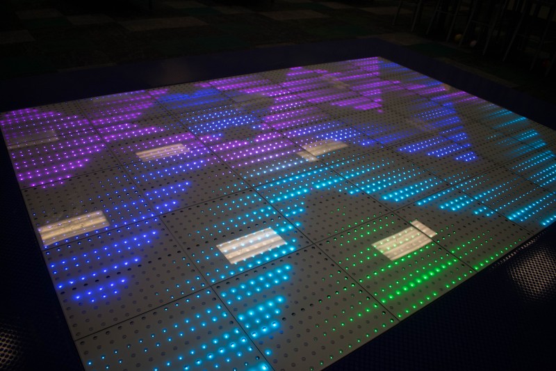 Chuck E Cheese illuminated dance floor