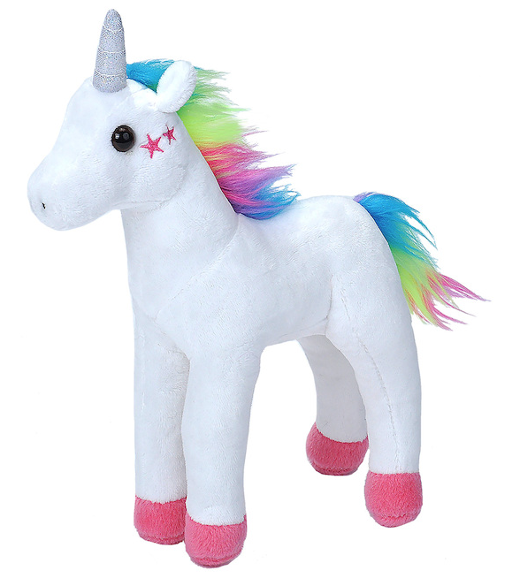 White Stars Unicorn Stuffed Animal - 8"