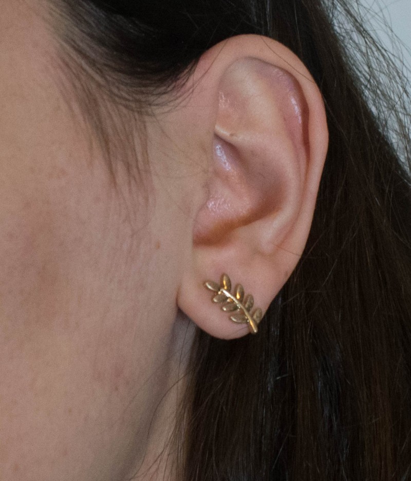 gold leaf earrings nadine west