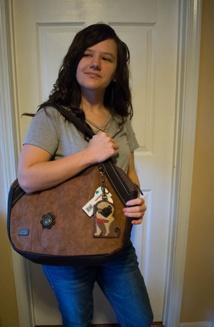 Chala bowling handbag pug brown