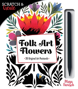 Folk Art Flowers scratch art