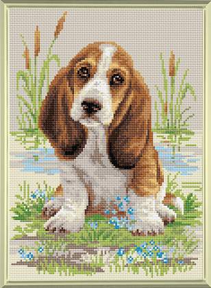 RIOLIS basset hound puppy diamond mosaic