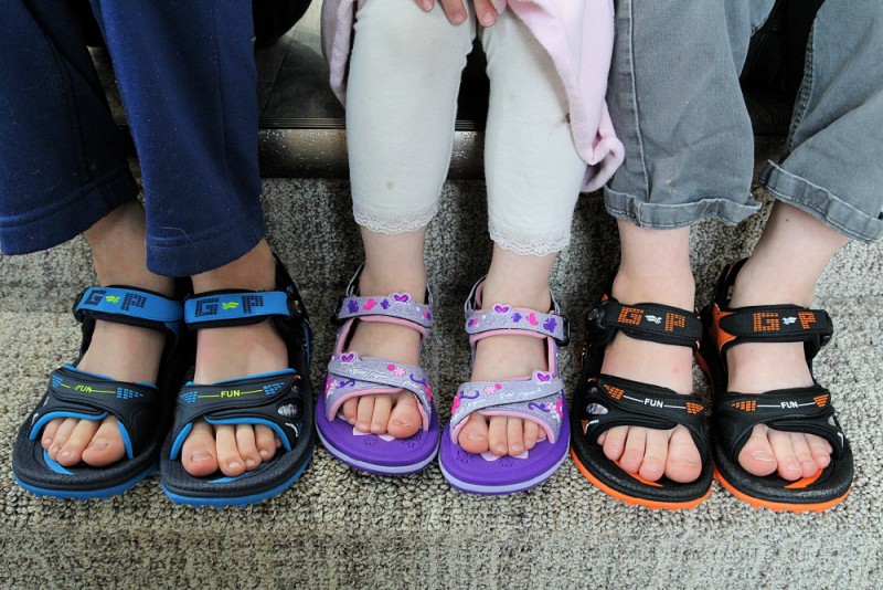 Spring Has Sprung! Gold Pigeon Kids Sandals {Review} | Emily Reviews