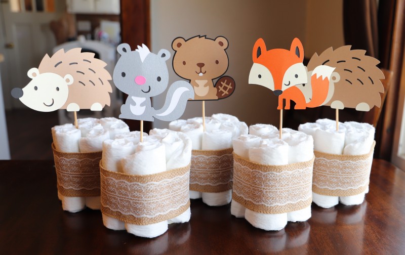 woodland centerpieces baby shower