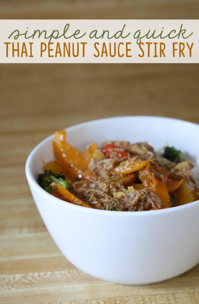 Simple and Quick Thai Peanut Sauce Stir Fry Recipe | Emily Reviews