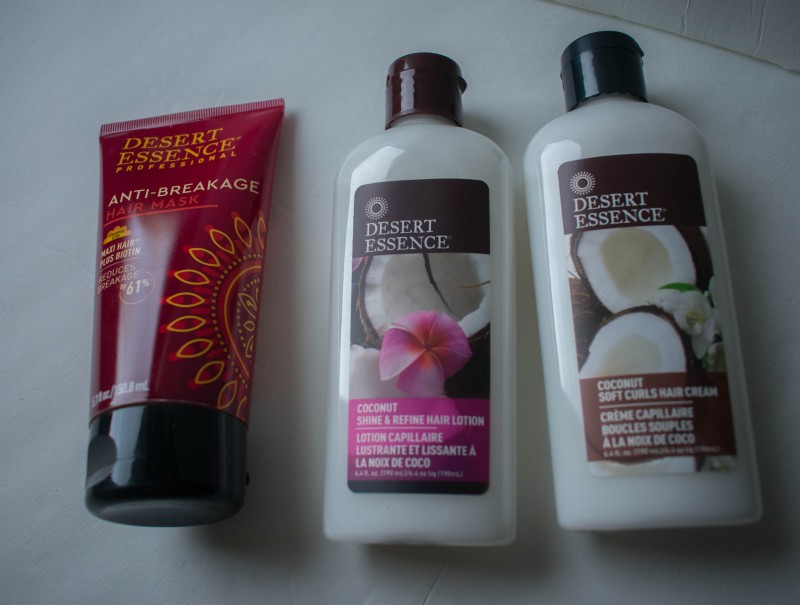 Desert Essence curly girl approved hair care products