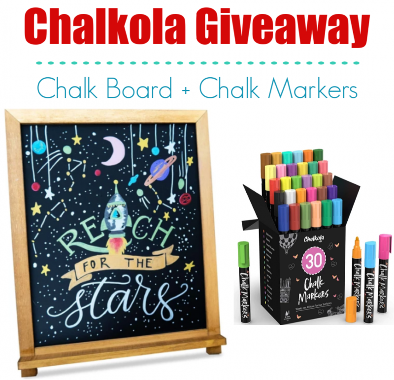 Chalkola Chalkboard & Markers Review, Discount, & Giveaway