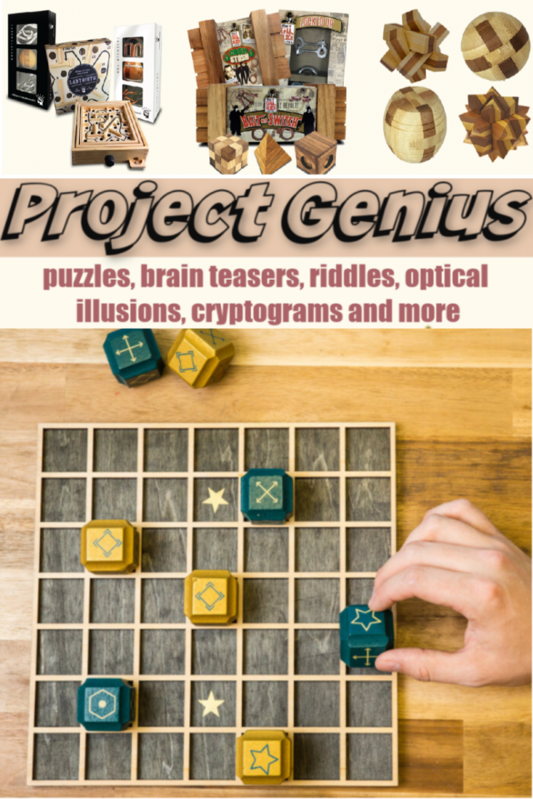 Project Genius - Discover your inner-genius with our daily offerings of puzzles, brain teasers, riddles, optical illusions, cryptograms and more! 1