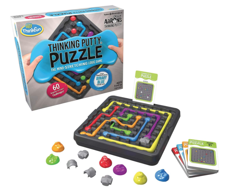 ThinkFun and Crazy Aaron's Thinking Putty Puzzle and STEM Toy for Boys and Girls Ages 8 and Up - The Famous Thinking Putty in Logic Game Form