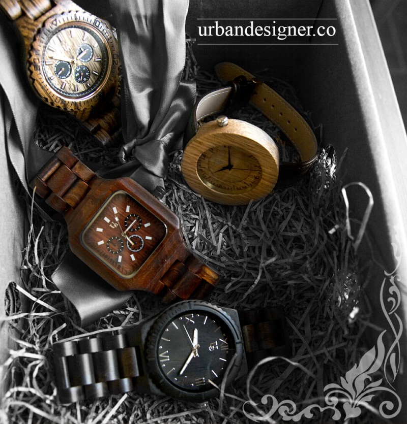 Wooden watches with engraving