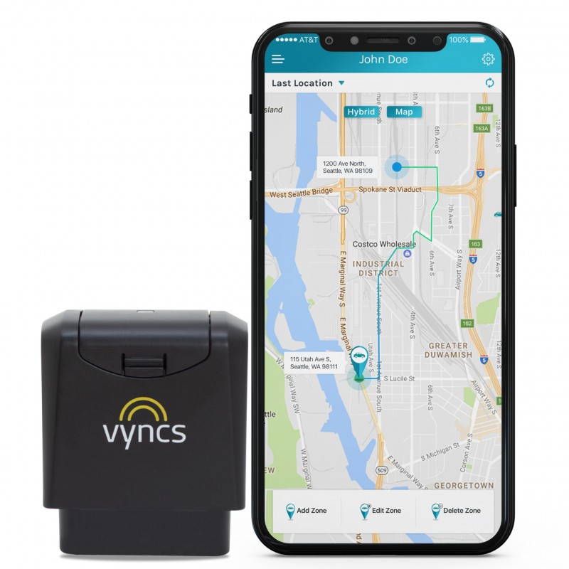 Vyncs app GPS vehicle tracker