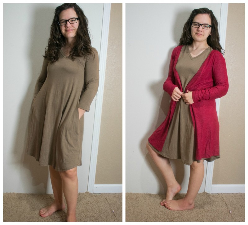 Nadine West Dress and Cardigan outfit