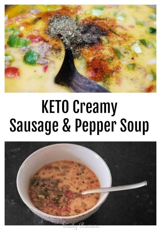 KETO Creamy Sausage & Pepper Soup Recipe Emily Reviews