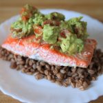 Salmon with Fresh Avocado Pesto Salsa Recipe