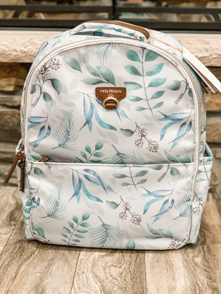 TWELVElittle On-The-Go Backpack Diaper Bag In Leaf Print 2.0