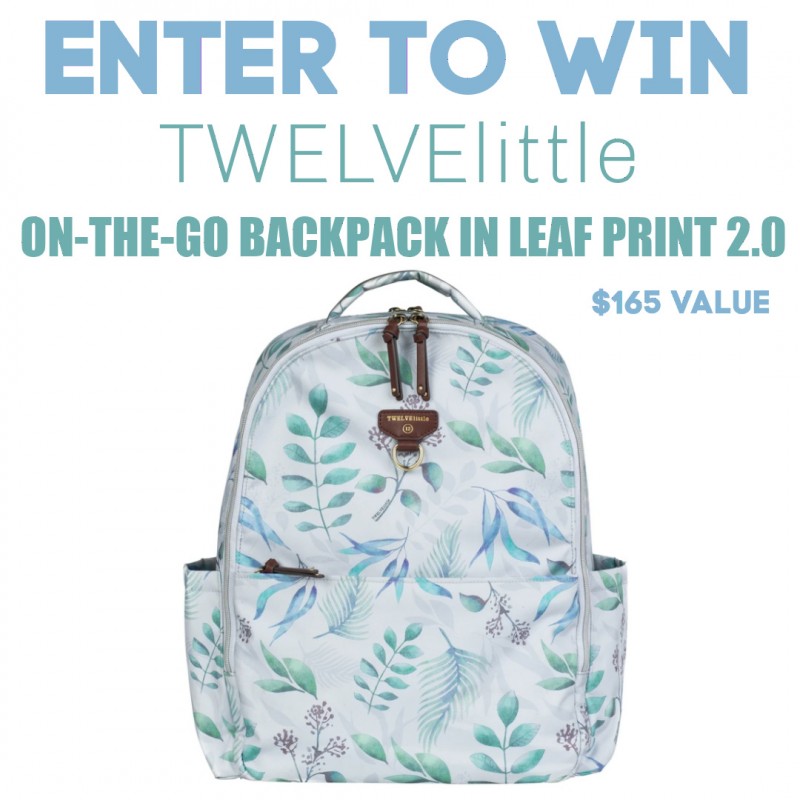 TWELVElittle On-The-Go Backpack Diaper Bag In Leaf Print 2.0 + Giveaway!