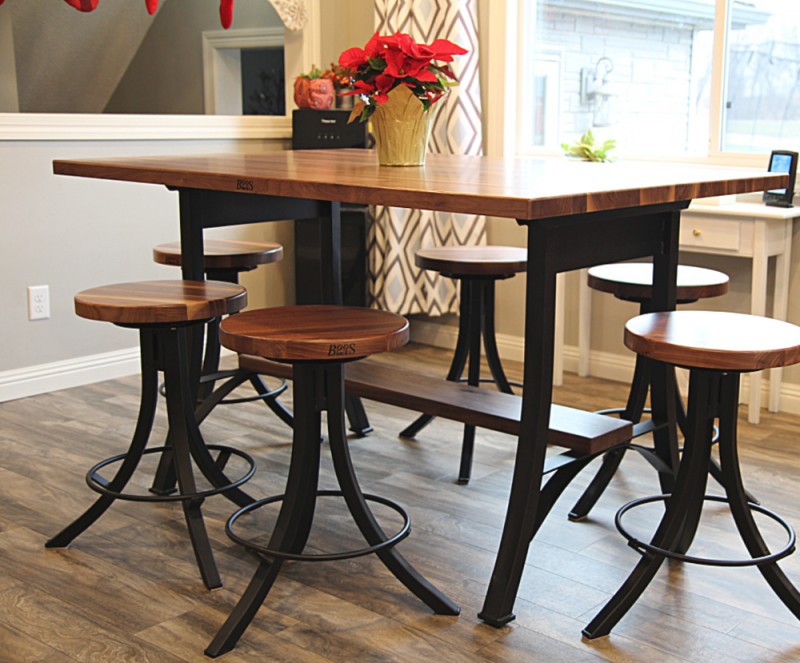 John Boos Foundry Collection Table + Stools: Host Family & Friends In Style